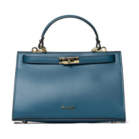 Structured Satchel in Genuine Leather