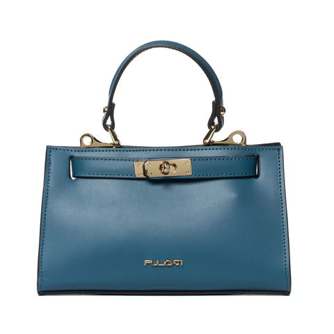 Structured Mini Satchel in Genuine Leather