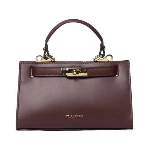 Structured Mini Satchel in Genuine Leather