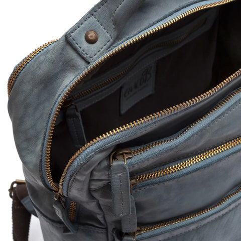 Backpack in Washed Garment-Dyed Leather