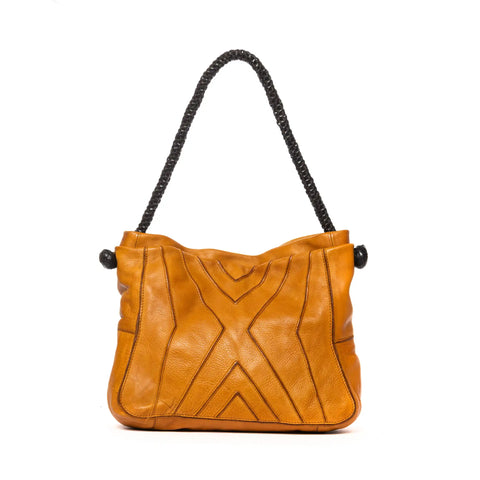 Woven Tote in Washed Garment-Dyed Leather