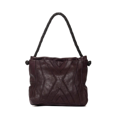 Woven Tote in Washed Garment-Dyed Leather