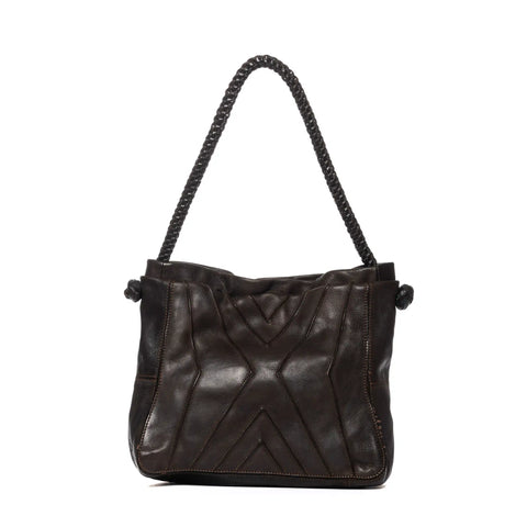 Woven Tote in Washed Garment-Dyed Leather