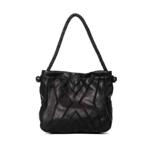 Woven Tote in Washed Garment-Dyed Leather