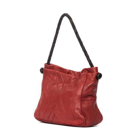 Woven Tote in Washed Garment-Dyed Leather