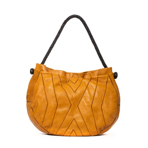 Woven Tote in Washed Garment-Dyed Leather