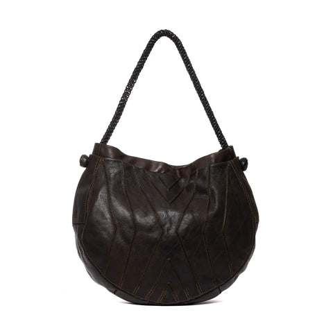 Woven Tote in Washed Garment-Dyed Leather