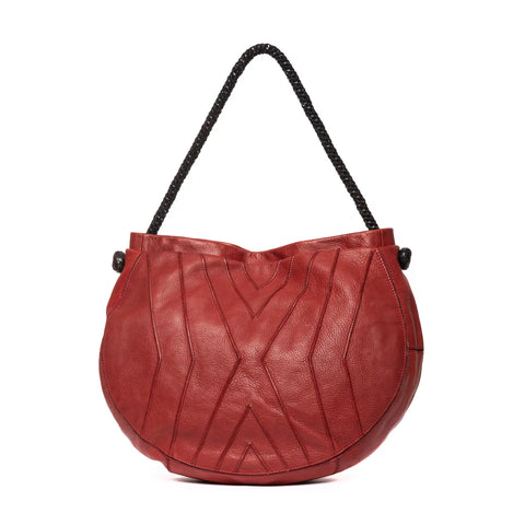 Woven Tote in Washed Garment-Dyed Leather