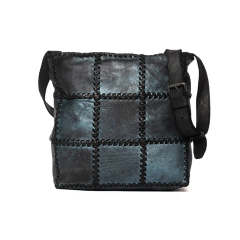 Woven Hobo in Washed Garment-Dyed Leather