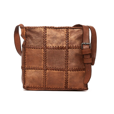 Woven Hobo in Washed Garment-Dyed Leather
