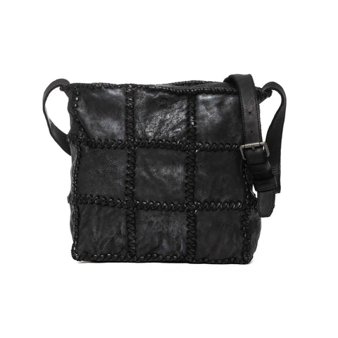 Woven Hobo in Washed Garment-Dyed Leather