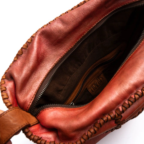 Woven Hobo in Washed Garment-Dyed Leather