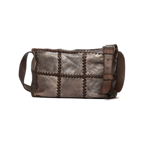Woven Hobo in Washed Garment-Dyed Leather