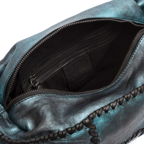 Woven Hobo in Washed Garment-Dyed Leather