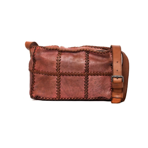 Woven Hobo in Washed Garment-Dyed Leather