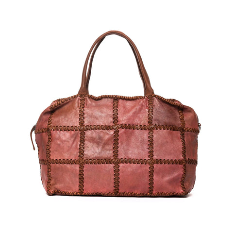 Woven Hobo in Washed Garment-Dyed Leather