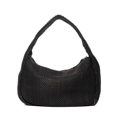 Woven Tote in Washed Garment-Dyed Leather