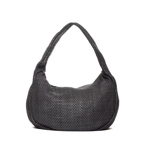 Woven Tote in Washed Garment-Dyed Leather