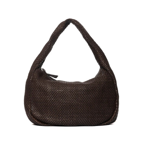Woven Tote in Washed Garment-Dyed Leather