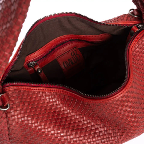 Woven Tote in Washed Garment-Dyed Leather