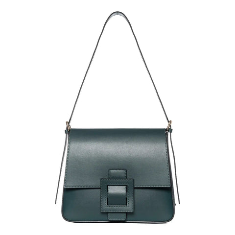 Flap Satchel in Box Leather