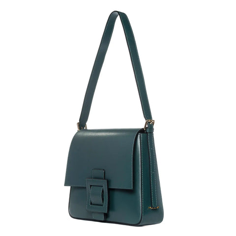 Flap Satchel in Box Leather