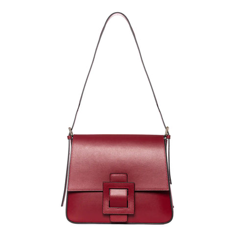 Flap Satchel in Box Leather