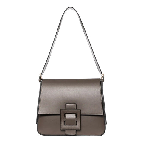 Flap Satchel in Box Leather