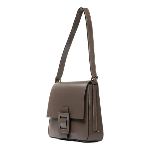 Flap Satchel in Box Leather