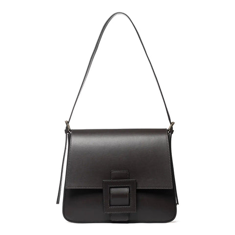 Flap Satchel in Box Leather