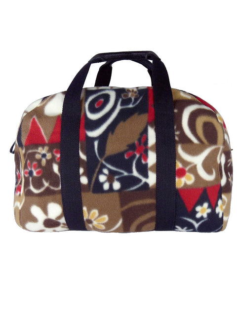 Duffle bag in plush fabric and genuine leather Apiedinudinelparco