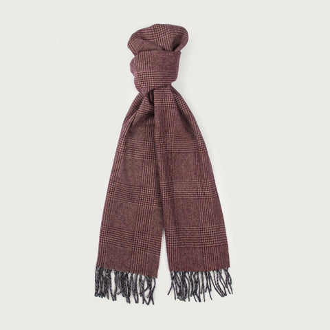 Scarve - Art. Bicolor Wool and Cashmere Scarf Red Nick Bronson