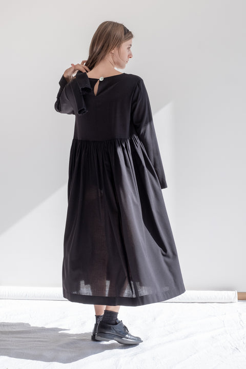 Dress - Porfido in wool gauze fabric Nei Miei Panni
