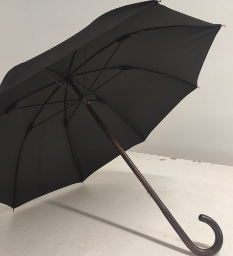 Umbrella - Men’s long umbrella wood whole polyester Appiani Agostino