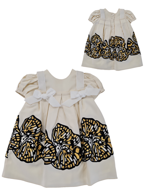 Sleeveless Dress White Bow JOSHI