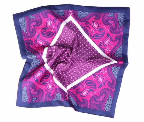 Pocket Square - Purple Silk Double Face Pocket Square DM Ties