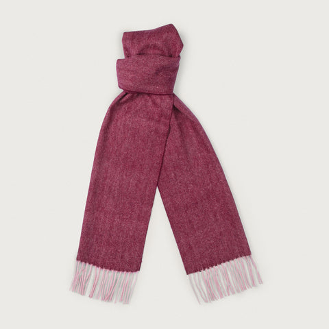 Scarve - Art. Bicolor Chevron Cashemre Scarf Red Nick Bronson