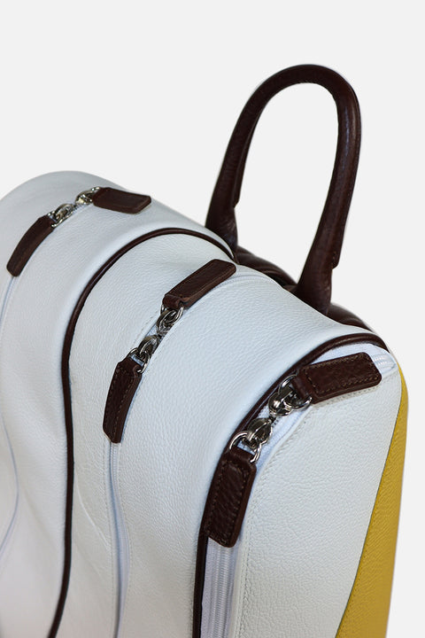 Classic Backpack Tennis Bag - Art. Biancogiallotestamoro Terrida