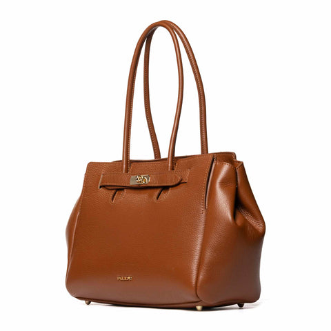 Shoulder Tote in Pebbled (Dollaro) Leather