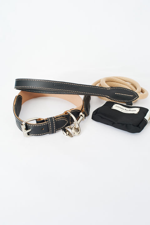 Collar - LK Leash-Jet Black Lucrezia Kauffmann