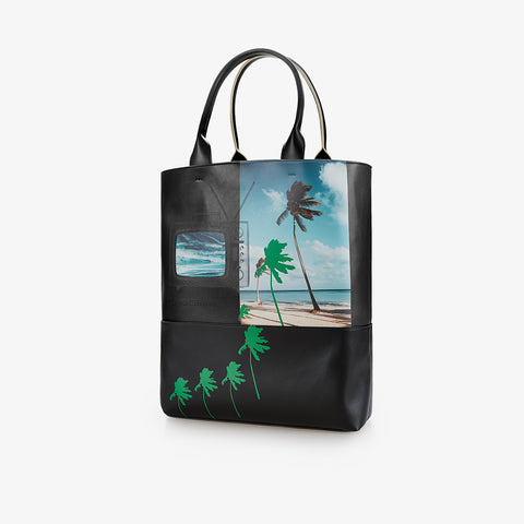 Shopping Bag - Print Black 959NINEFIVENINE