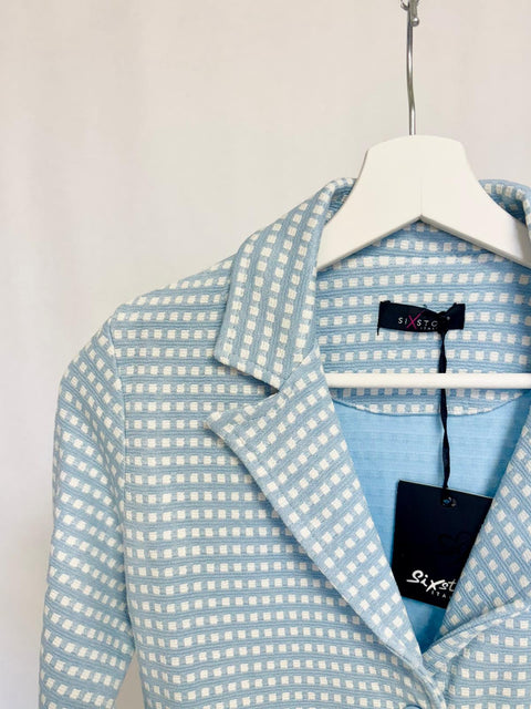 Blazer a quadretti in tessuto elasticizzato SixStop