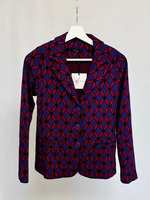 Blazer jacquard con motivo geometrico SixStop