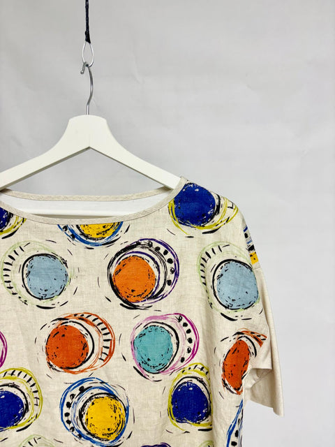Oversized T-shirt with Abstract Pattern SixStop