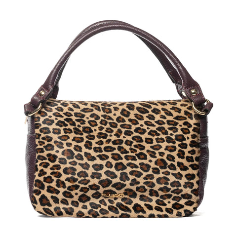 Tote in Pebbled Leather & Pony Hair