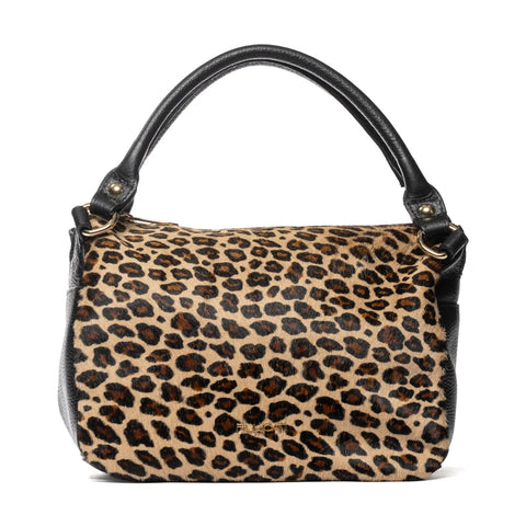 Tote in Pebbled Leather & Pony Hair