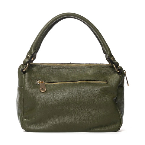 Tote in Pebbled Leather & Pony Hair