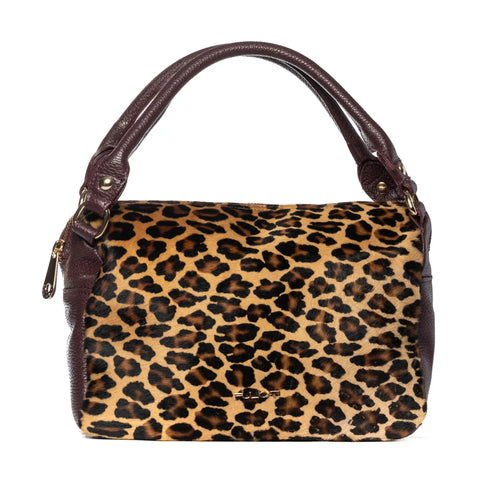 Tote in Pebbled Leather & Pony Hair