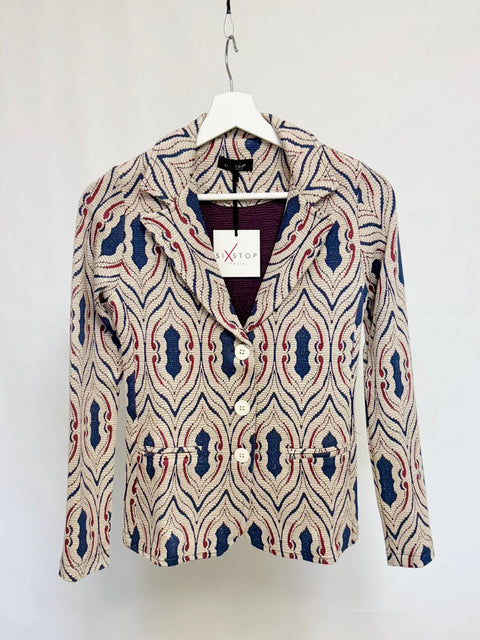 Blazer jacquard con motivo geometrico SixStop