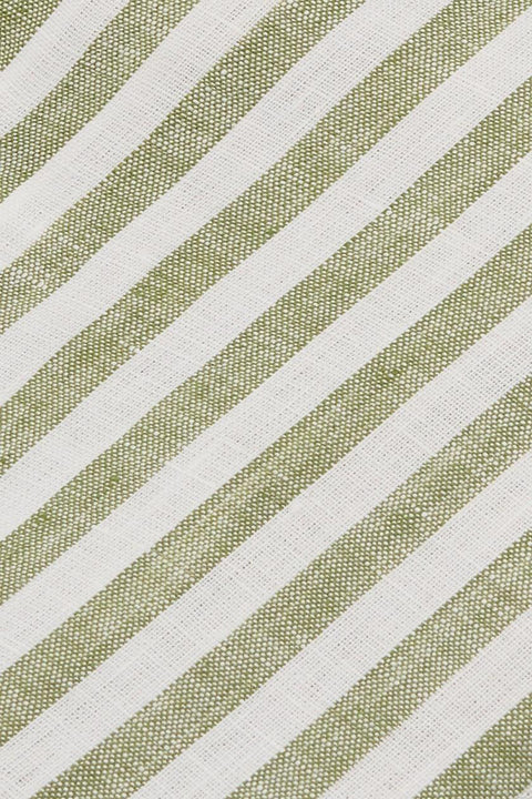 Striped Linen Shirt Military Green Cordone 1956